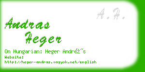 andras heger business card